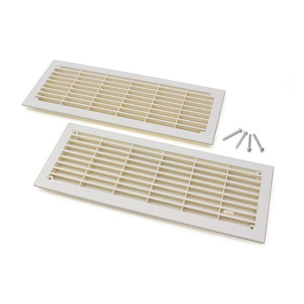 Ventilationsgaller, vitt, låsbart