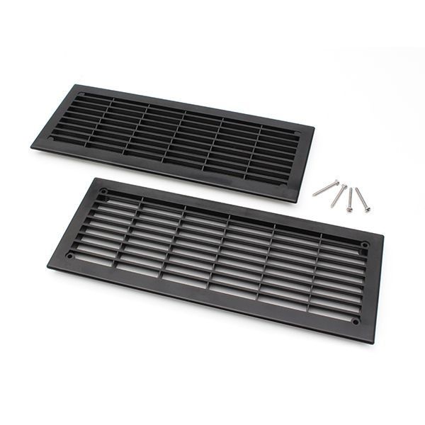 [107003004] Ventilationsgaller, svart, ej låsbart