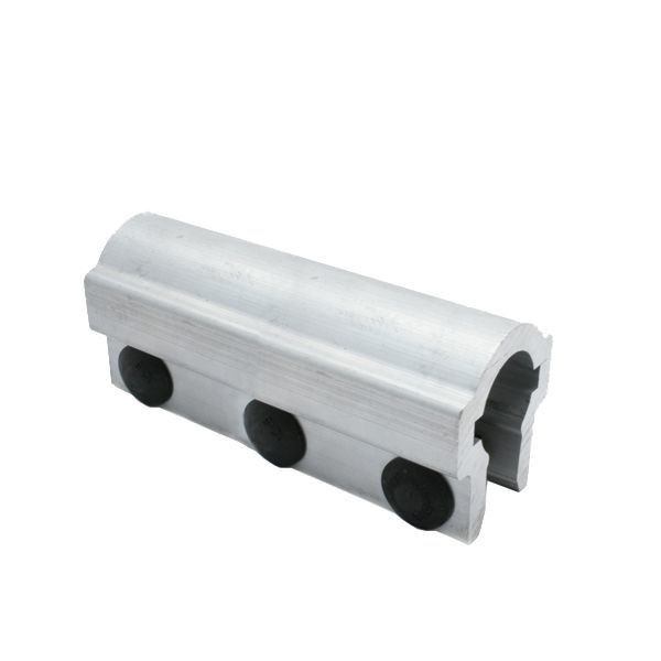 Koppling, solid, aluminium, 1 tum, 90 mm