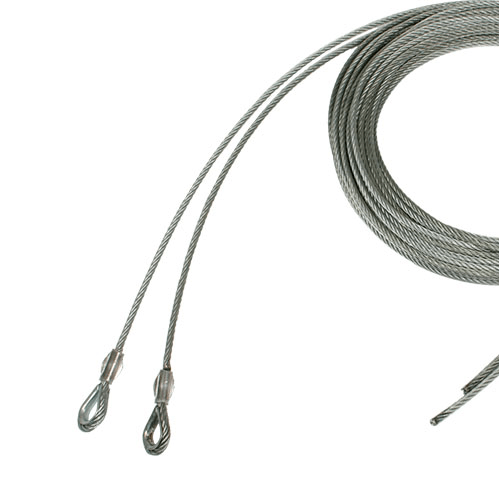 [108012013-10] Drahtseil 5mm x 12000mm mit Kausche - Pack 10 Stück