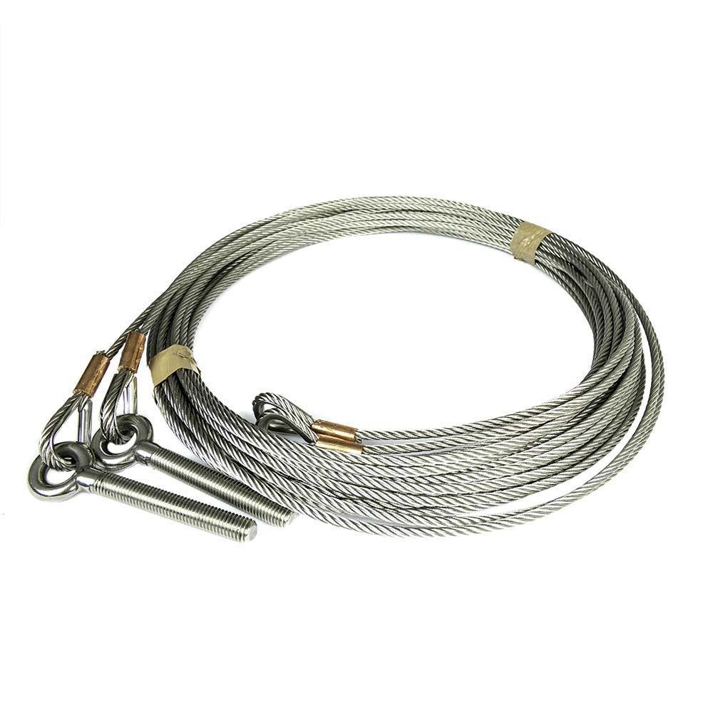 Lyftvajer 5 mm, rostfritt stål, 9000 mm
