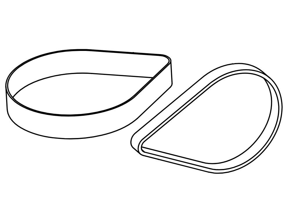 Tandriem for 950N2 draaidooraandrijving