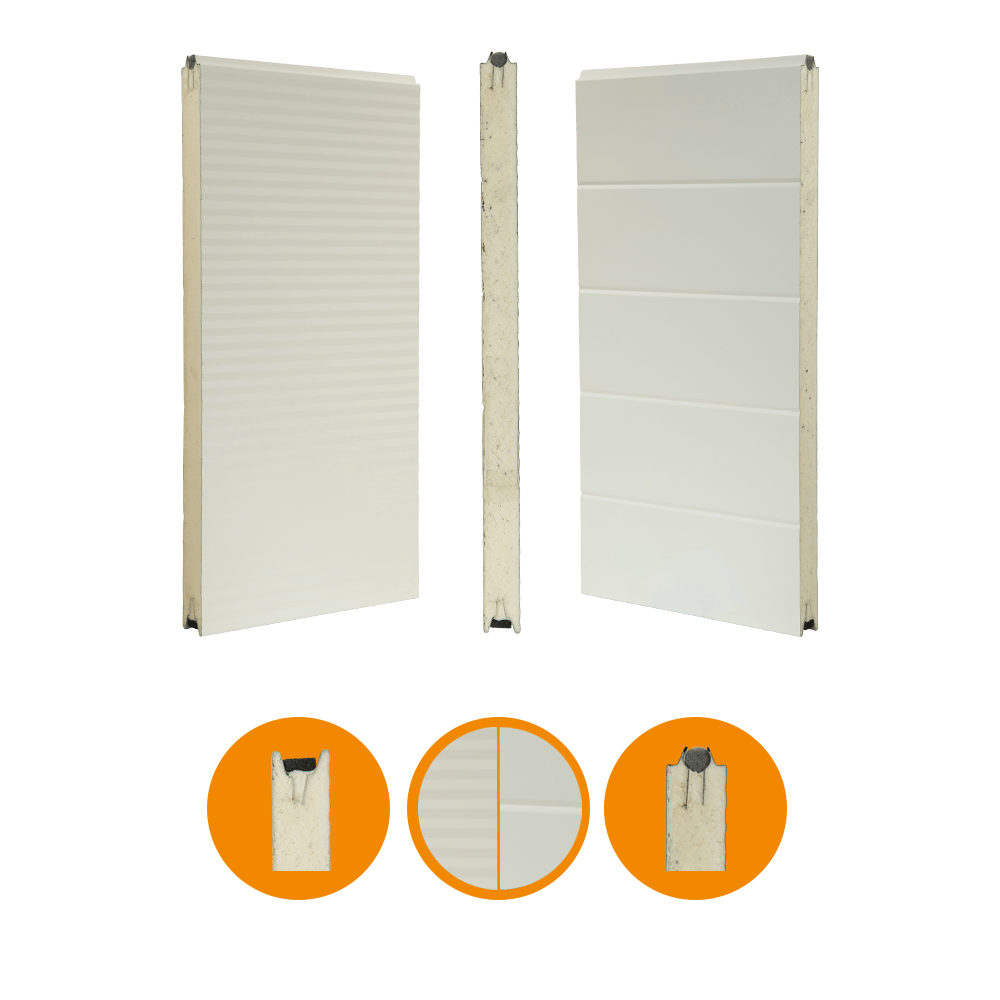 Alpha Deuren panel, ISO Micro, 40 x 610, RAL9002