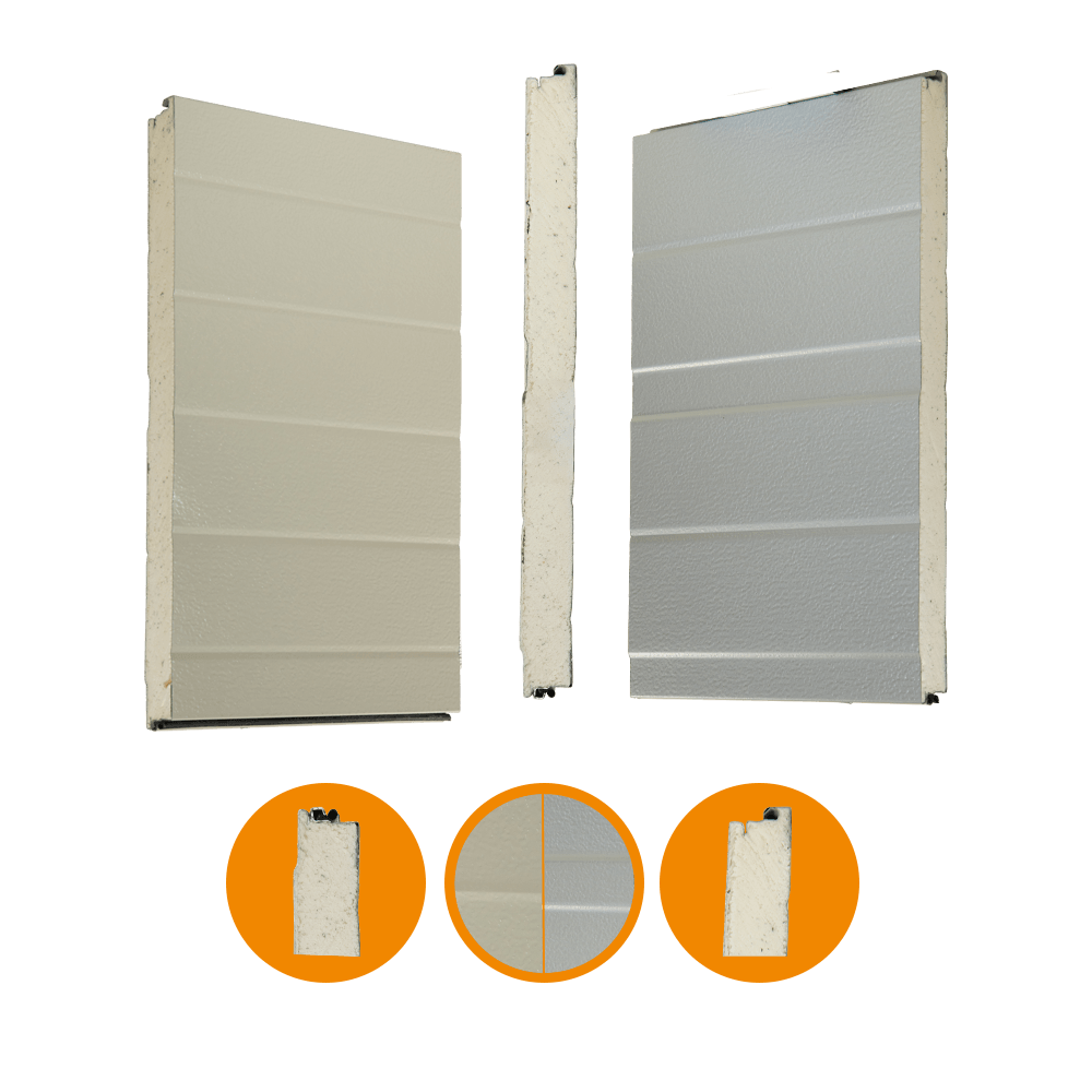 [102001050-a] Crawford door panel, original 342, steel, 42x500mm, RAL9006/RAL 7032 (Whole unit, Standard, Standard)